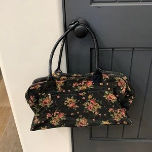 🙌🙌 BOGO 1/2 OFF 🙌🙌  Faded Black Floral canvas Overnight Bag